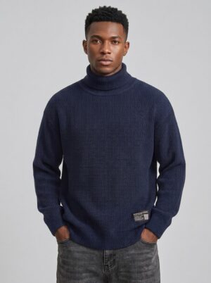 Pull col roulé