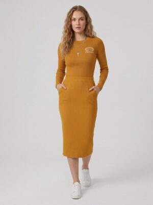 Robe longue en maille
