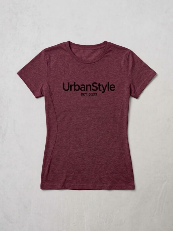 t-shirt bordeaux pour femme estampillé UrbanStyle